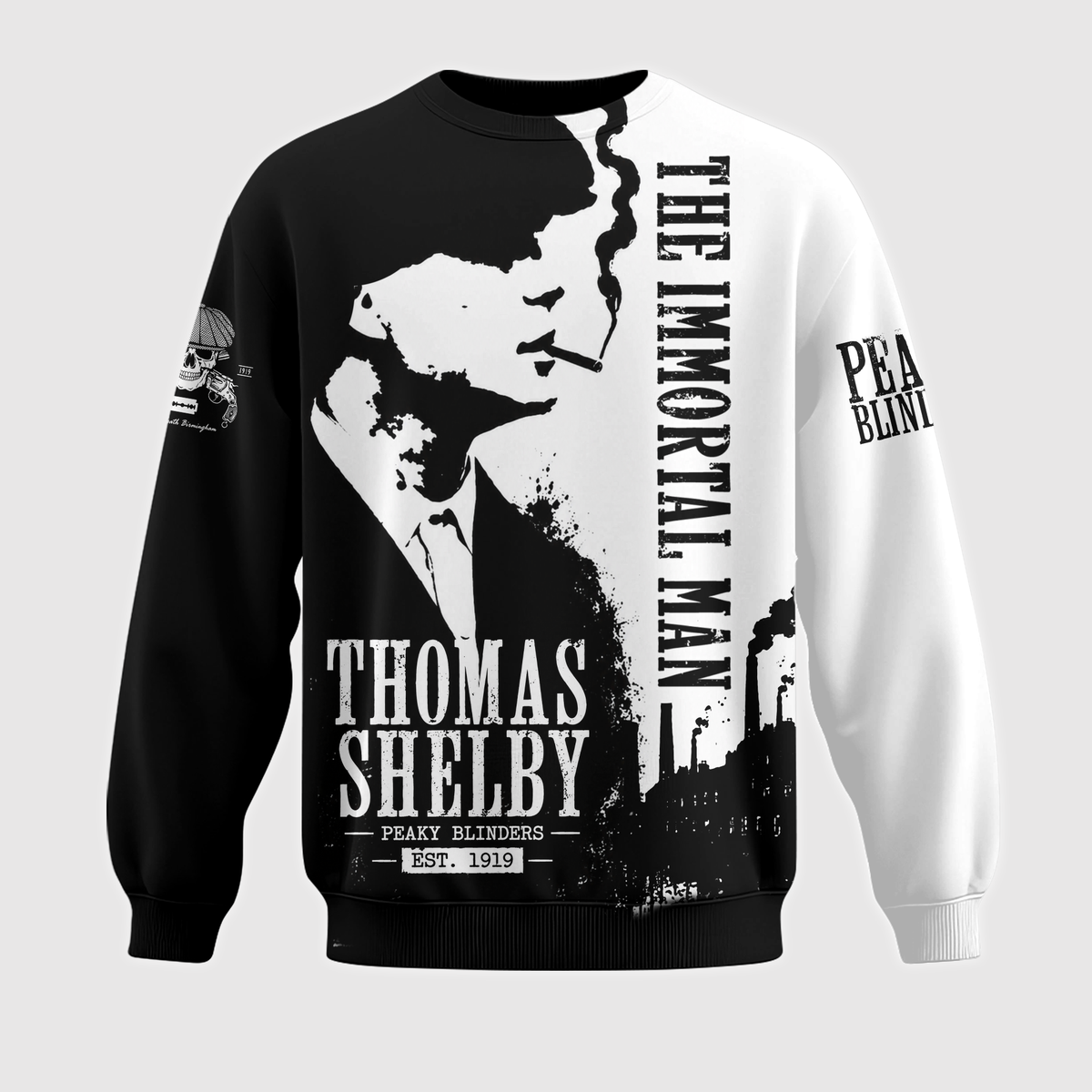 Thomas Shelby The Immortal Man Black White Apparel Collection | Hoodie, Zip Hoodie, Sweatshirt, T-Shirt & Polo Shirt