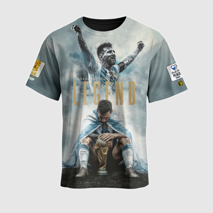 Argentina Legend Soccer Graphic Hoodie, World Champion Football Sweatshirt, Light Blue Fan T-Shirt, Zip Hoodie Gift