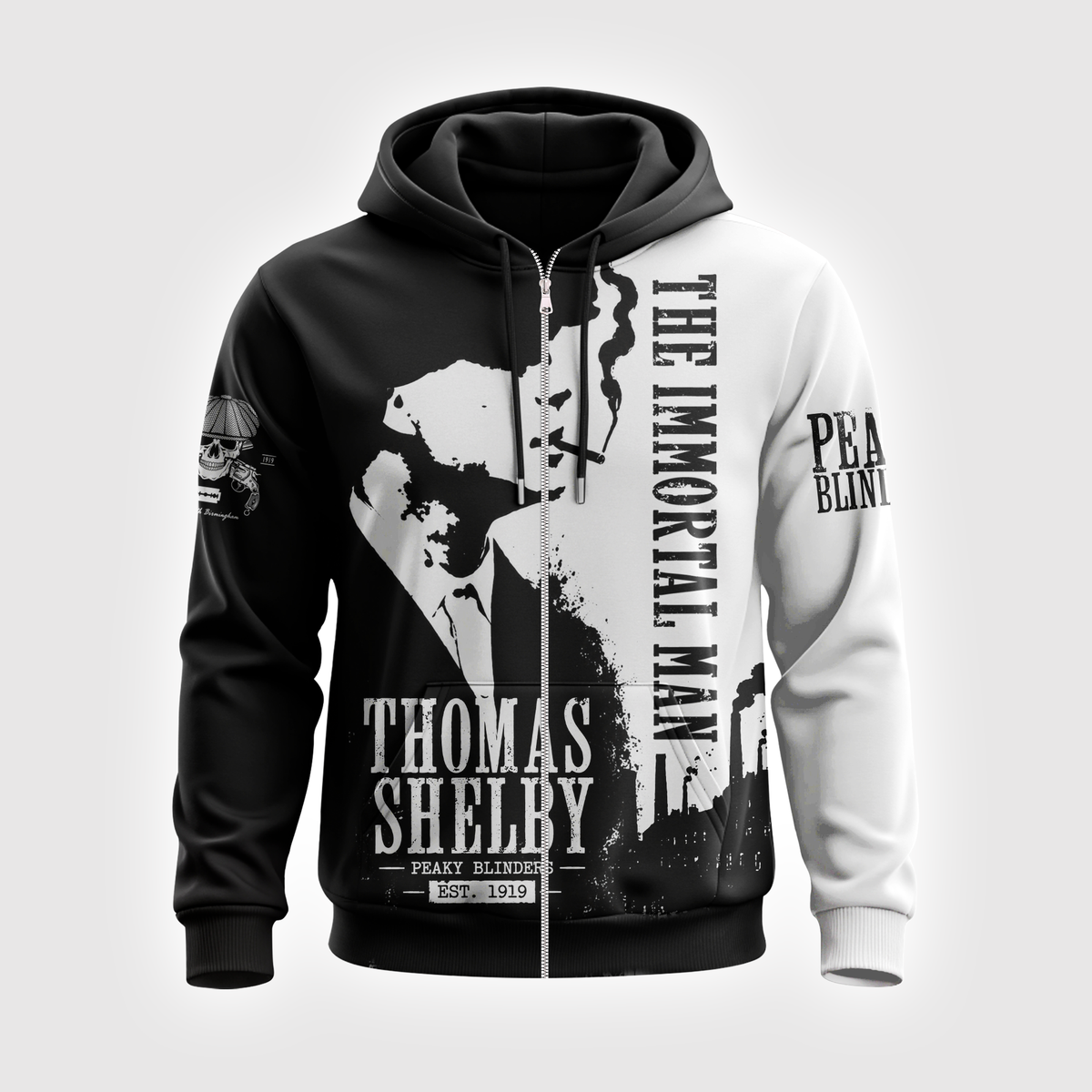 Thomas Shelby The Immortal Man Black White Apparel Collection | Hoodie, Zip Hoodie, Sweatshirt, T-Shirt & Polo Shirt