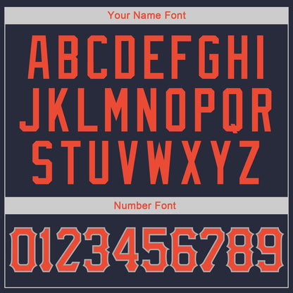 Custom Stitched Navy Orange-Gray Sports Pullover Sweatshirt Hoodie