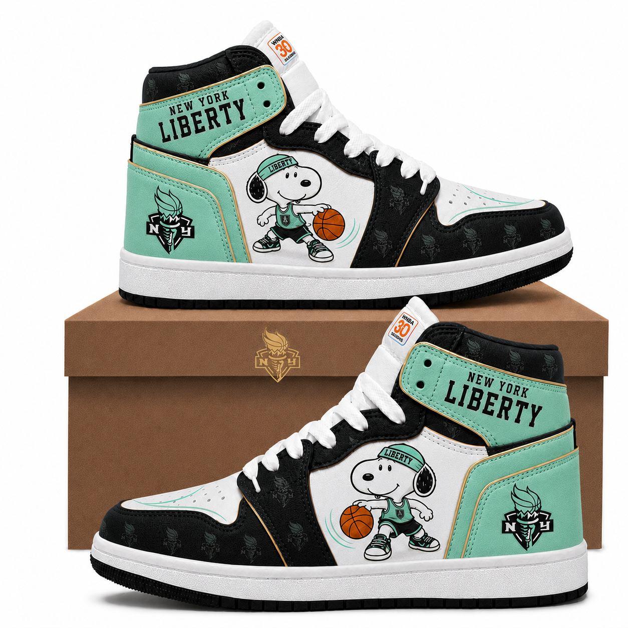 New York Liberty Women’s Basketball Fan High Top Sneakers
