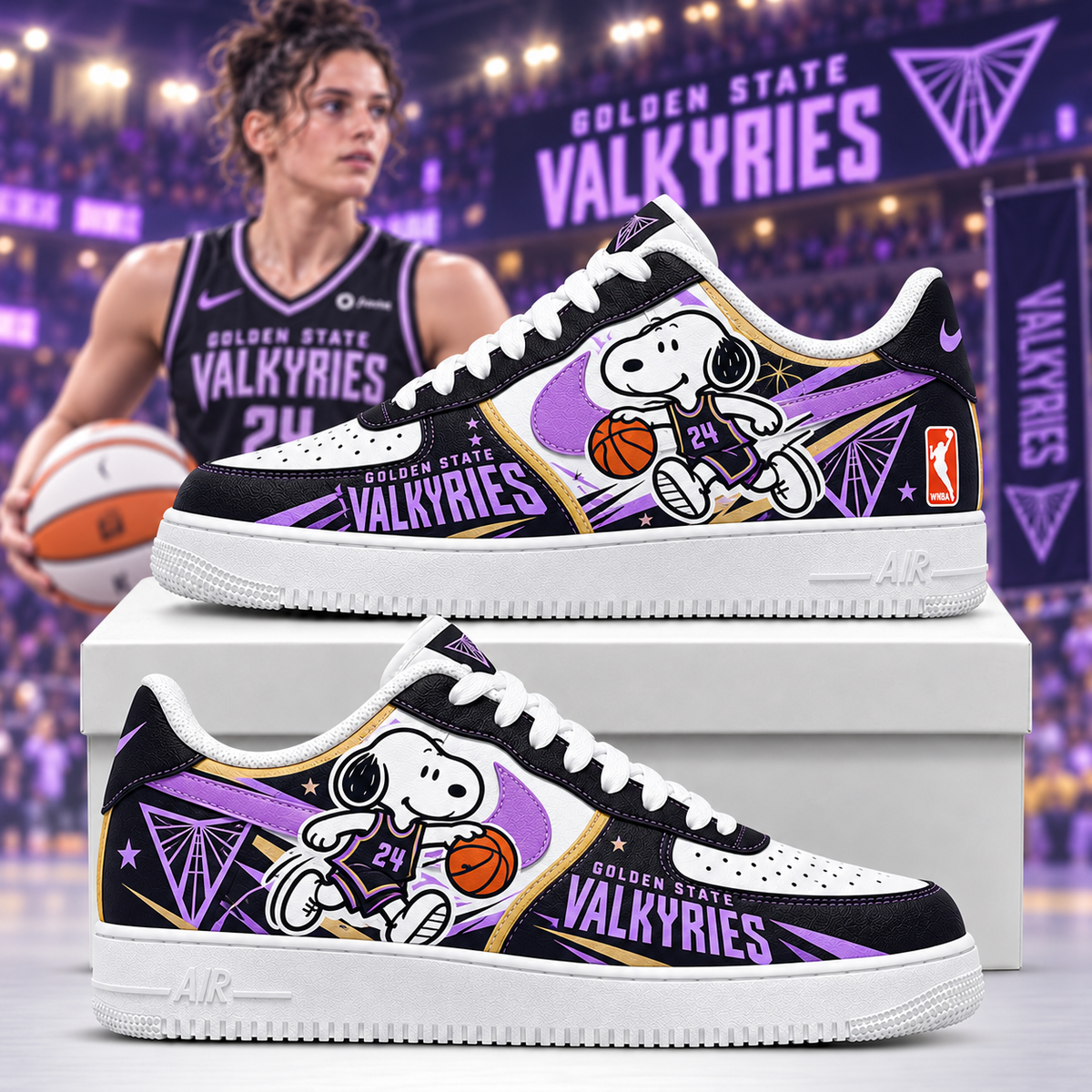 Beagle Dog - Women’s Basketball Fan Sneakers | All 15 WNBA Teams Available -Ver2