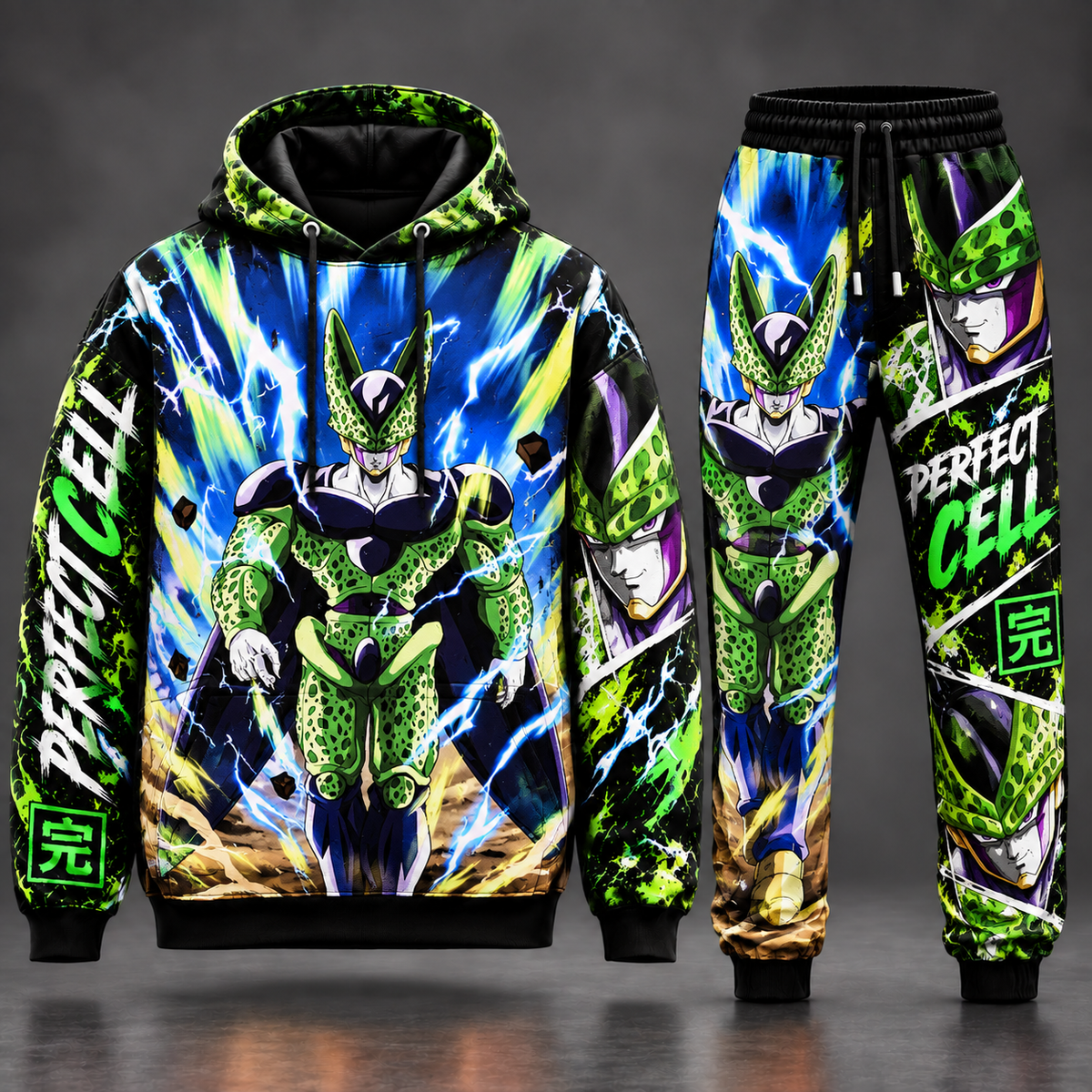 Cell Transformation Fan Set — Dragon Ball Hoodie & Sweatpants
