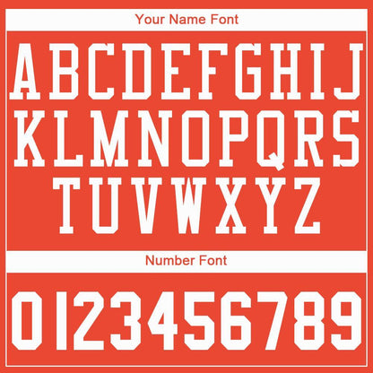 Custom Orange White Round Neck Basketball Jersey