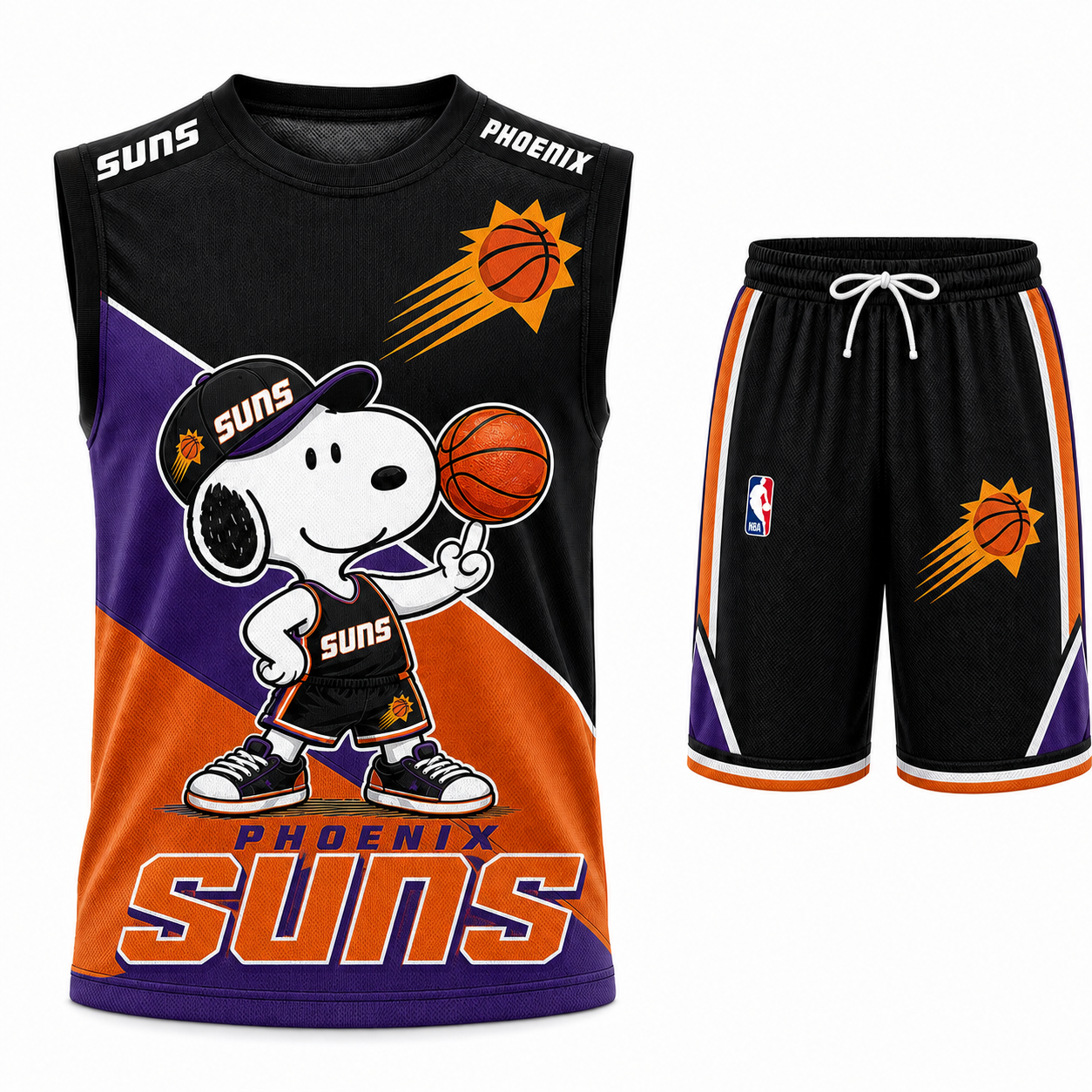 Sport Fan Set — Tanktop + Shorts | All 30 Teams Available-COMBO GIFTS FOR FAN basketball