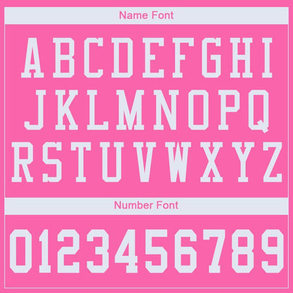 Custom Pink White Mesh Authentic Football Jersey