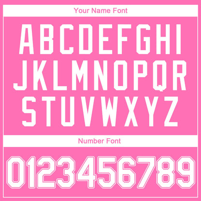 Custom Pink White-Pink Authentic Throwback Rib-Knit Baseball Jersey Shirt