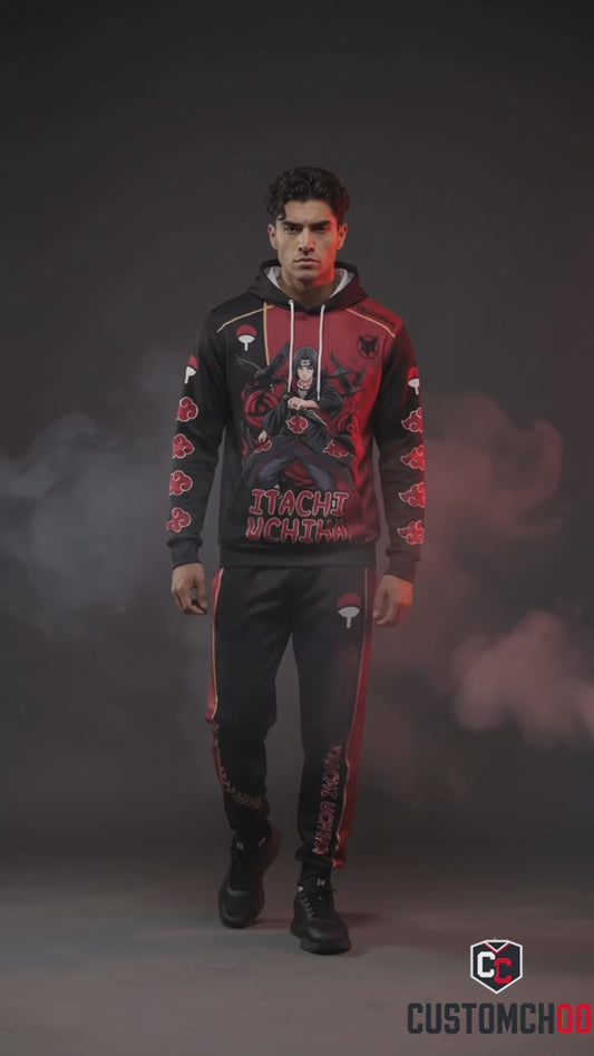 Uchiha Itachi Hoodie & Sweatpants Tracksuit Set — Naruto Shippuden Inspired