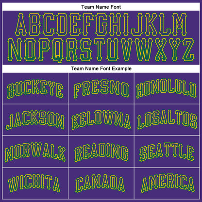 Custom Purple Kelly Green-Gold Authentic Drift Fashion Baseball Jersey