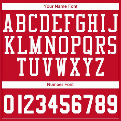 Custom Red White Round Neck Basketball Jersey