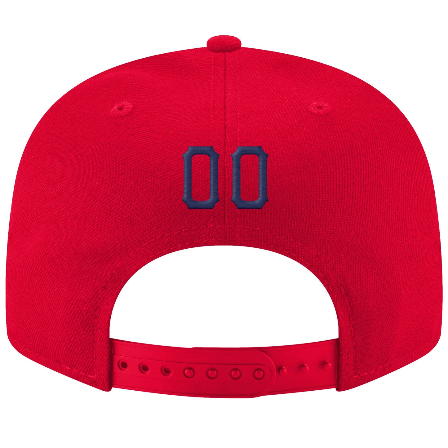 Custom Red Navy-White Stitched Adjustable Snapback Hat