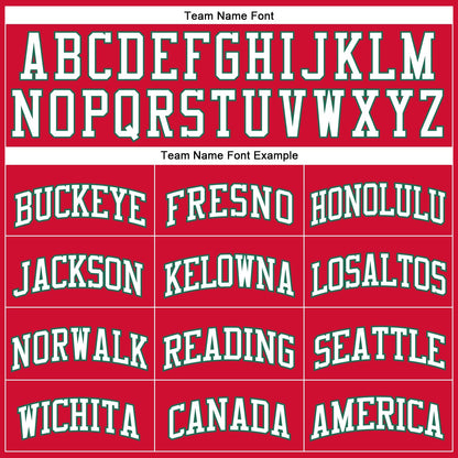 Custom Red White-Kelly Green Authentic Throwback Basketball Jersey