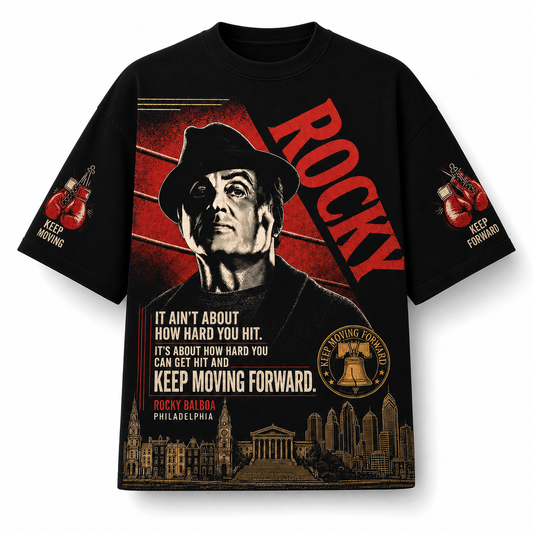 Keep Moving Forward Vintage Boxing Tee/Hoodie – Rocky Balboa Philadelphia Shirt