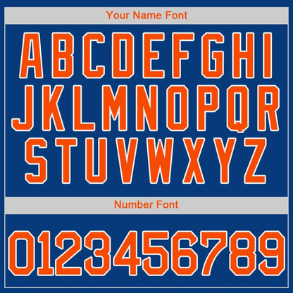 Custom Royal Orange-White Authentic Baseball Jersey