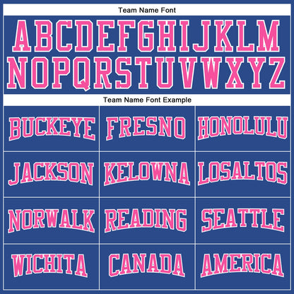 Custom Royal Pink-White Authentic Throwback Basketball Jersey