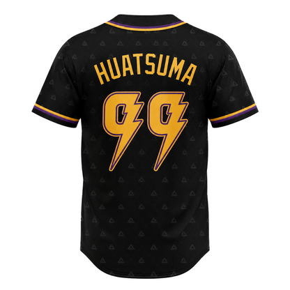 Custom Thunder Breathing Baseball Jersey, Yellow Anime Inspired Sports Shirt