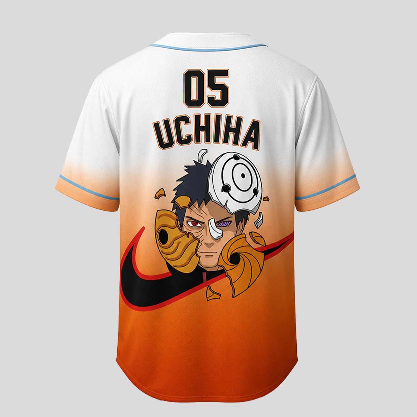 Custom Orange Masked Ninja Baseball Jersey, Personalized Name Number Anime Inspired Shirt