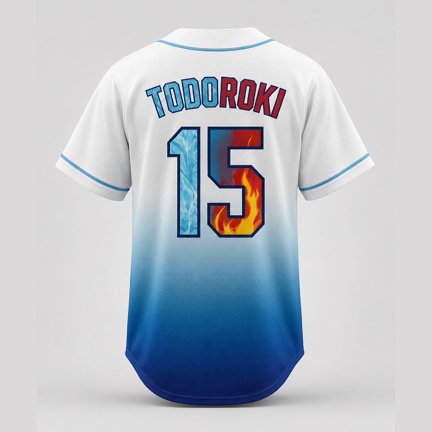 Custom Ice Fire Anime Baseball Jersey, Personalized Name Number Hero Inspired Shirt
