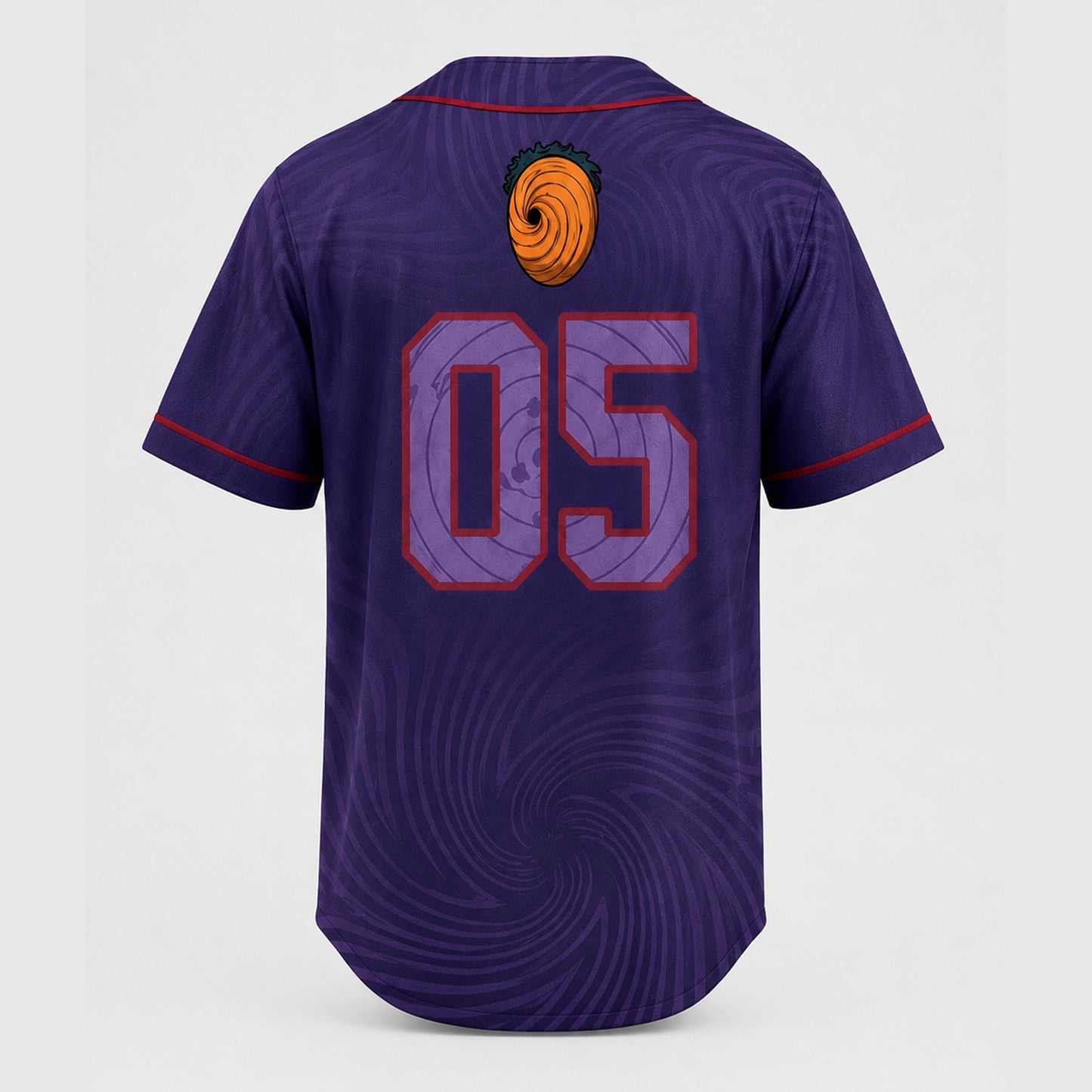 Custom Purple Anime Baseball Jersey, Spiral Ninja Inspired Personalized Shirt