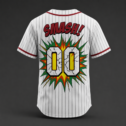 Custom Green Power Baseball Jersey, Anime Hero Academy Inspired Shirt