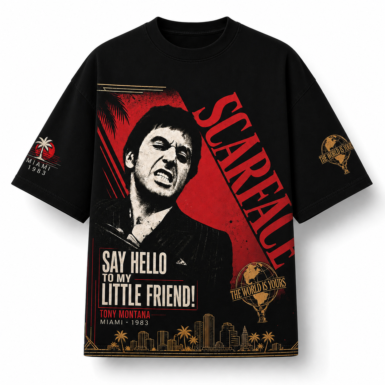 Scarface Vintage Bootleg Tee/Hoodie – Tony Montana Miami 1983 Shirt