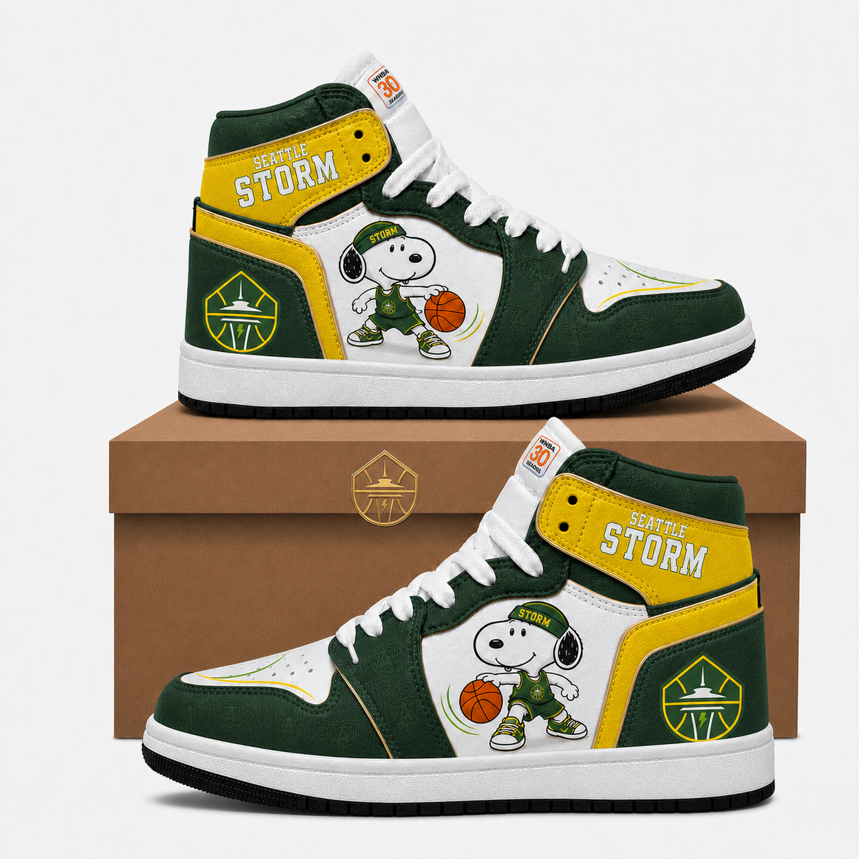 Seattle Storm Women’s Basketball Fan High Top Sneakers