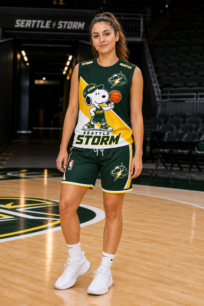 Sport Fan Set — Tanktop + Shorts | All 30 Teams Available-COMBO GIFTS FOR FAN basketball woman