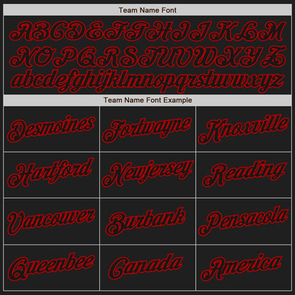 Custom White-Black Red Authentic Split Fashion Baseball Jersey