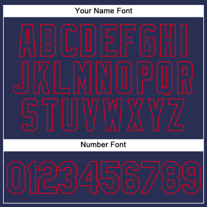 Custom White Navy-Red Authentic Split Fashion Basketball Jersey