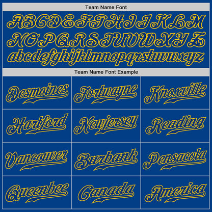 Custom White Royal-Gold Authentic Split Fashion Baseball Jersey