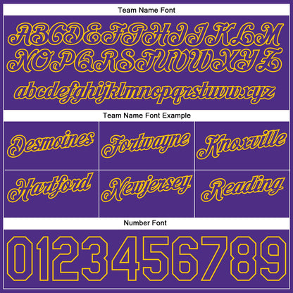 Custom White Purple-Gold Authentic Throwback Split Fashion Basketball Shorts