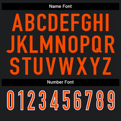 Custom Black Orange-White Split Fashion Football Jersey