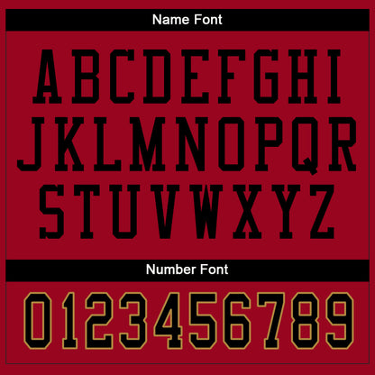 Custom Red Black-White Split Fashion Football Jersey