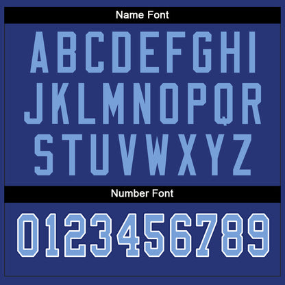 Custom Royal Light Blue-White Split Fashion Football Jersey