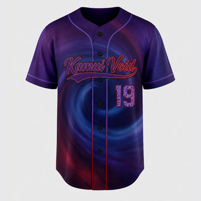 Custom Purple Anime Baseball Jersey, Spiral Ninja Inspired Personalized Shirt