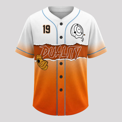 Custom Orange Masked Ninja Baseball Jersey, Personalized Name Number Anime Inspired Shirt