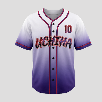Custom Mystic Eye Baseball Jersey, Purple Gradient Anime Inspired Shirt
