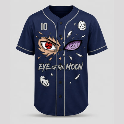 Custom Moon Eye Ninja Baseball Jersey, Personalized Name Number Dark Anime Inspired Shirt
