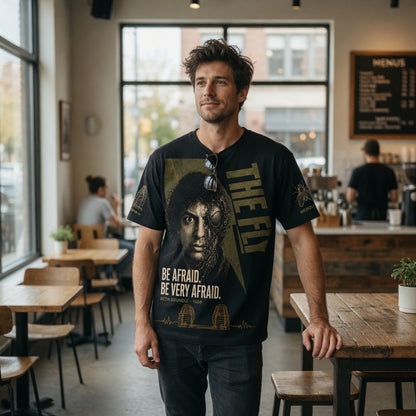 Brundlefly Vintage Horror Tee/Hoodie – The Fly 1986 Retro Movie Shirt