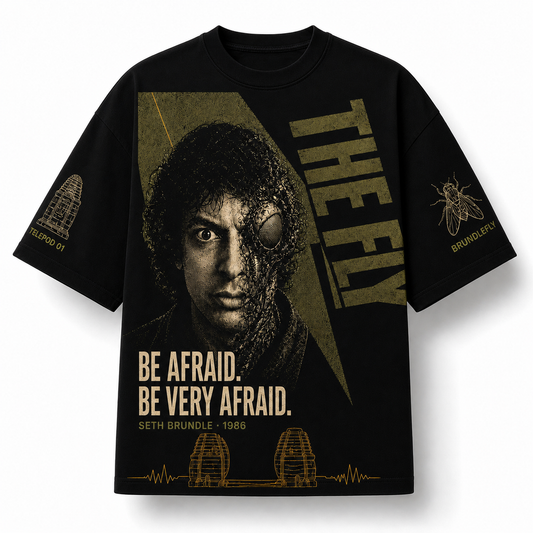 Brundlefly Vintage Horror Tee/Hoodie – The Fly 1986 Retro Movie Shirt