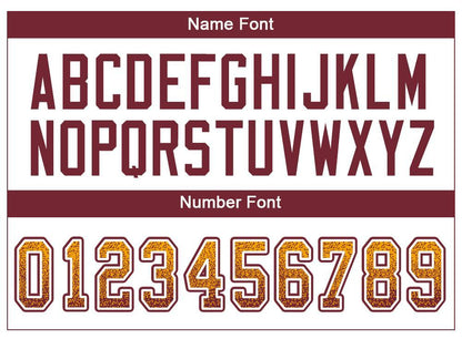 Custom Gold Burgundy-White Drift Fashion Football Jersey