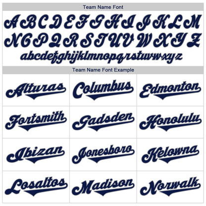 Custom White Navy Pinstripe Navy-Gray Authentic Throwback Rib-Knit Baseball Jersey Shirt