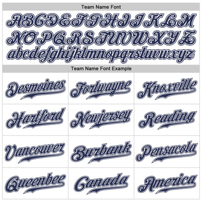 Custom White Navy Pinstripe Navy-White Sports Pants