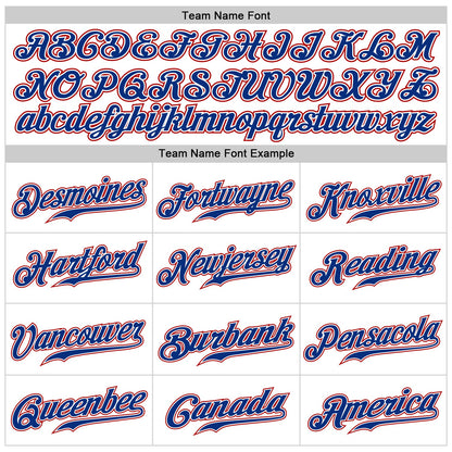 Custom White Royal Pinstripe Royal-Red Sports Pants
