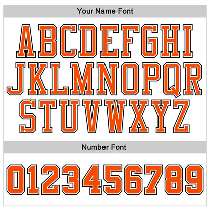 Custom Stitched White Orange Pinstripe Orange-Black Sports Pullover Sweatshirt Hoodie