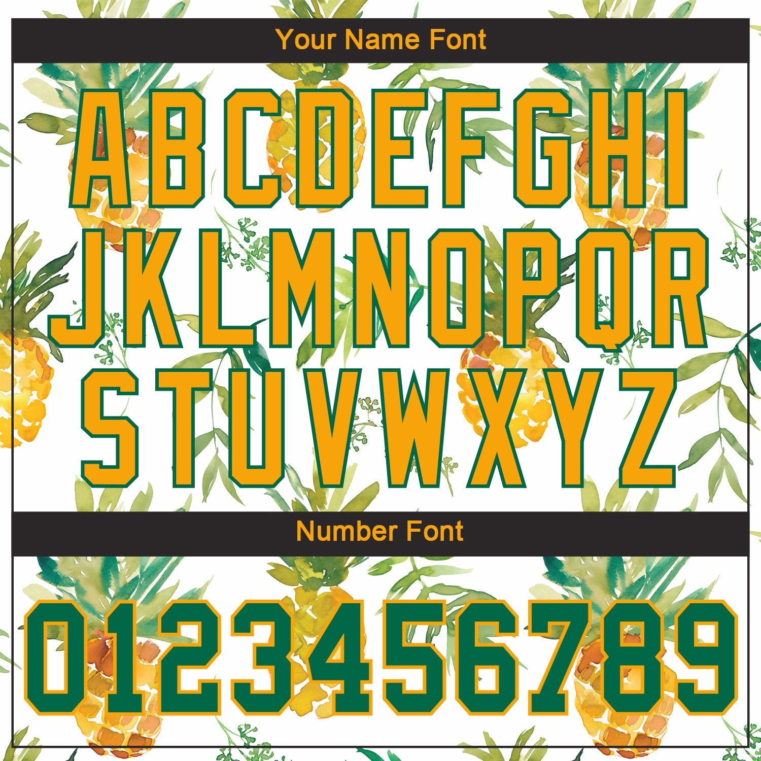 Custom White Kelly Green-Gold 3D Pattern Design Hawaii Pineapples Authentic Baseball Jersey