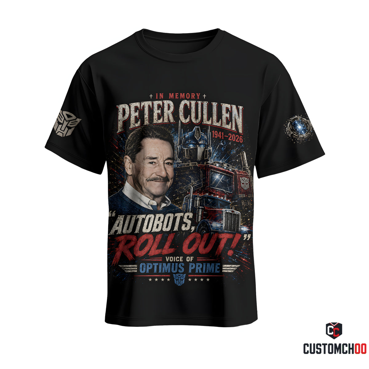 Peter Cullen Tribute Shirt — Vintage Robot Hero Voice Icon Gift