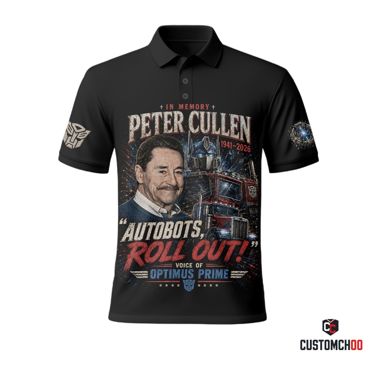 Peter Cullen Tribute Shirt — Vintage Robot Hero Voice Icon Gift