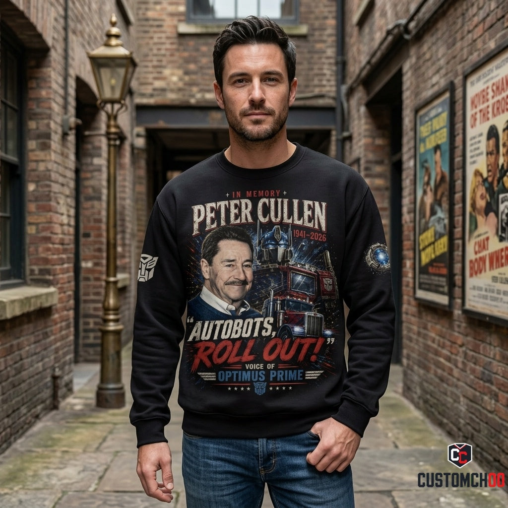 Peter Cullen Tribute Shirt — Vintage Robot Hero Voice Icon Gift