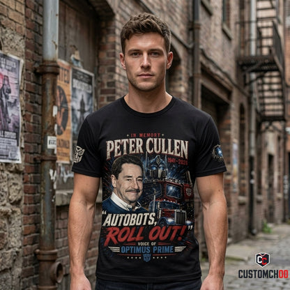 Peter Cullen Tribute Shirt — Vintage Robot Hero Voice Icon Gift
